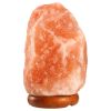 Crystal Salt Lamp with Dimmer Switch - Hand Carved Wood Base