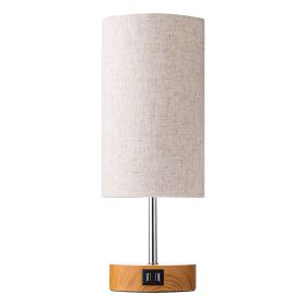 Touch Control Table Lamp - 3-Way Dimmable with Dual USB Ports.