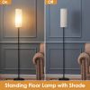 74.8" Modern Floor Lamp with Shade – Warm Yellow 3200K Light, Foot Switch, 6W Bulb (iMounTEK)