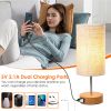 Touch Control Table Lamp - 3-Way Dimmable with Dual USB Ports.