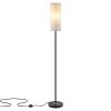 74.8" Modern Floor Lamp with Shade – Warm Yellow 3200K Light, Foot Switch, 6W Bulb (iMounTEK)