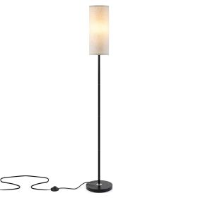 74.8" Modern Floor Lamp with Shade – Warm Yellow 3200K Light, Foot Switch, 6W Bulb (iMounTEK)