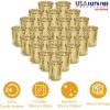 24Pcs Gold Mercury Glass Votive Candle Holders