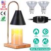 Dimmable Electric Wax Melt Warmer Lantern – Black & Gold Metal, 2 GU10 Bulbs (iMounTEK)