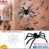 49" Halloween Spider Decoration - 126" Mega Tarantula Web Set