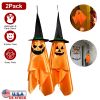 2-Pack Hanging Ghosts with Wizard Hat - Scary Halloween Decorations