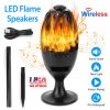 LED Flame Torch Wireless Speaker – Waterproof Outdoor Light, Stereo Bass, Patio Stake (iMounTEK)