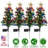 Solar Christmas Tree Stake Lights – 4-Pack, 20 LED Multi-Color Outdoor Garden Decor (iMounTEK)