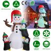 5.9FT Christmas Inflatable Snowman - LED Lights & Built-in Air Blower