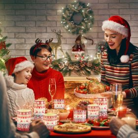 Christmas Flameless LED Pillar Candles (Set of 3) – Deer Design, 12 Colors, 3 Lighting Modes, Remote & Timer