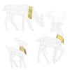 Reindeer Family Christmas Lights - 2D Buck Doe Fawn Decoration