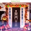 Halloween LED String Lights Set – 3pc Skeleton, Ghost & Skull Decorations, 50 Colorful LEDs, 24ft (iMounTEK)