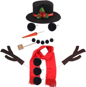 16-Piece Snowman Decorating Kit - Winter Party Kids Outdoor Toy Set