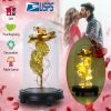 Foil Rose LED String Light - Glass Dome for Valentine's Wedding