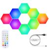8-Panel Hexagon RGBW LED Wall Lights – App & Remote, Music Sync, Smart Timing (iNova)