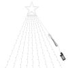 Christmas Star Waterfall String Lights - 8 Modes IP65 Waterproof