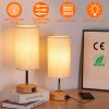 Touch Control Table Lamp - 3-Way Dimmable with Dual USB Ports.