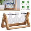 Desktop Glass Planter Bulb Terrarium - Wooden Stand & Metal Swivel