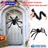 59" Halloween Spider Decoration - 126" Mega Web & Poseable Tarantula