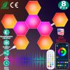8-Panel Hexagon RGBW LED Wall Lights – App & Remote, Music Sync, Smart Timing (iNova)