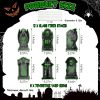 6Pcs Halloween RIP Tombstone Yard Signs - Glow Dark with 12 Stakes