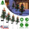 Solar Christmas Tree Stake Lights – 4-Pack, 20 LED Multi-Color Outdoor Garden Decor (iMounTEK)