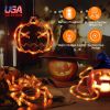 3-Pack Halloween Window Lights - Spider Witch Hat Pumpkin Orange LED