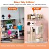 360° Rotating Makeup Organizer - 4 Trays Clear Cosmetic Storage