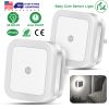 LED Night Lights 2-Pack - Light Sensor Plug-In for Bedroom & Bathroom