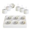6-Pack Rechargeable Flameless Tea Lights – Flickering LED, Charging Base, Timer & Remote (iMounTEK)
