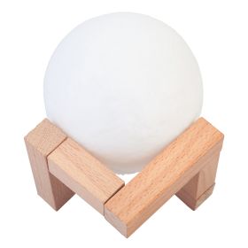 3D Printed Moon Lamp Night Light – 16 Color LED, Touch & Remote Control, Rechargeable, 3.15in | iMounTEK