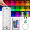 Crystal Diamond Rose Table Lamp – Dimmable, 16 Colors, Touch & Remote, Rechargeable LED (iMounTEK)