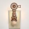 Farmhouse Windmill Night Light Set - Box of 4  Rustic Decor for Home or Gifts