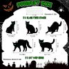 5Pcs Halloween Cat Yard Signs - Glow in Dark with 10 Stakes