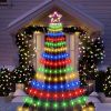 Christmas Star Waterfall String Lights - 8 Modes IP65 Waterproof