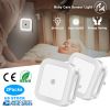 LED Night Lights 2-Pack - Light Sensor Plug-In for Bedroom & Bathroom