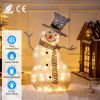 LED Christmas Snowman Light - Collapsible Battery Operated with Scarf