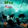 5Pcs Halloween Cat Yard Signs - Glow in Dark with 10 Stakes