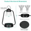 Electric Wax Melt Warmer Lamp – Dimmable Fragrance Candle Melter with 2 GU10 Bulbs & Hanging Hook for Home, Office, Table Décor