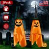 2-Pack Hanging Ghosts with Wizard Hat - Scary Halloween Decorations