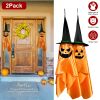 2-Pack Hanging Ghosts with Wizard Hat - Scary Halloween Decorations