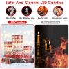 Christmas Flameless LED Pillar Candles (Set of 3) – Deer Design, 12 Colors, 3 Lighting Modes, Remote & Timer