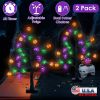 2-Pack 1.97FT Lighted Halloween Trees - Black with Timer & Twigs