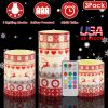 Christmas Flameless LED Pillar Candles (Set of 3) – Deer Design, 12 Colors, 3 Lighting Modes, Remote & Timer