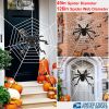 49" Halloween Spider Decoration - 126" Mega Tarantula Web Set