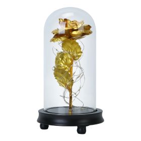 Foil Rose LED String Light - Glass Dome for Valentine's Wedding
