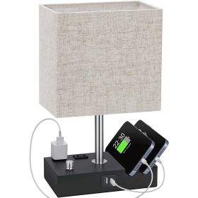 Smart Nightstand Lamp - Dimmable LED with USB Charging