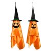 2-Pack Hanging Ghosts with Wizard Hat - Scary Halloween Decorations