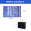 4.98x8FT Reversible Outdoor Rug - Waterproof with Storage Bag