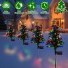 Solar Christmas Tree Stake Lights – 4-Pack, 20 LED Multi-Color Outdoor Garden Decor (iMounTEK)